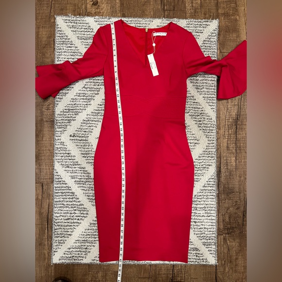 Trina Turk Midi Dress in Ruby Rose Color Event Elegant - Picture 14 of 15